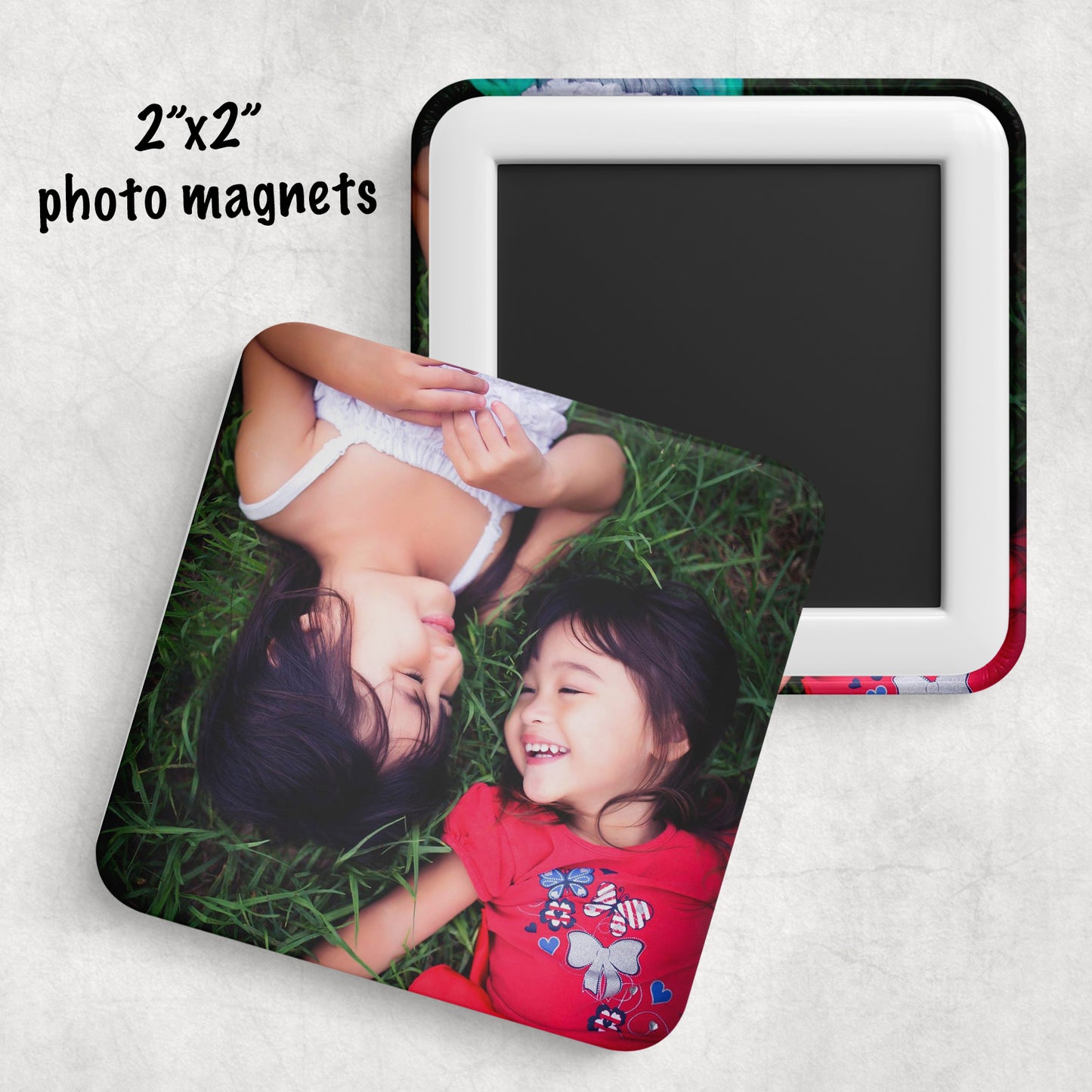 Custom Photo Magnet Set – 9 Square 2inch Magnets | Premium Handmade Gift for Fridge & Memories